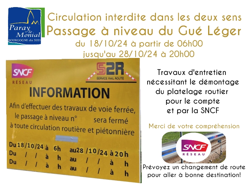 Fermeture Gué Léger